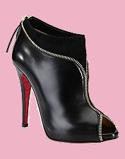 Christian Louboutin - Col Zippe Leather and Suede Zipper Ankle Boots - My Babies.