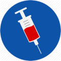 Syringe injection vaccine medical aid vaccination immunization tool flat design icon-512.png