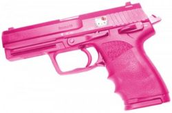 Cutey's favouritest weapon, the Hello Kitty pistol