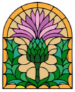 Thistle stained glass design