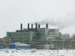Krinks Power Station in the snow.